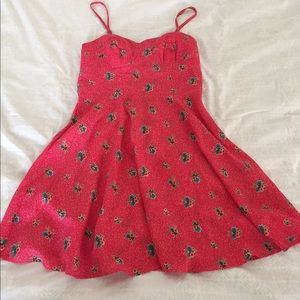 Bright fit and flare floral dress